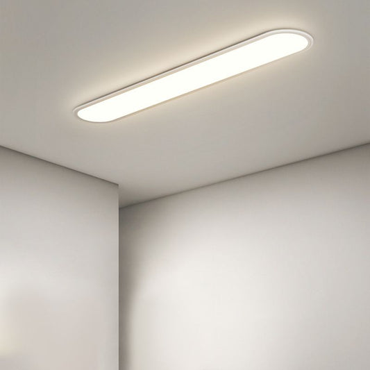 Slank oval plafond i sort eller hvid - Lumzi