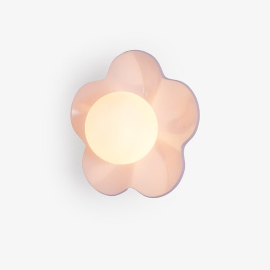 Blomstervæglampe med opalglasglobe - Lumzi