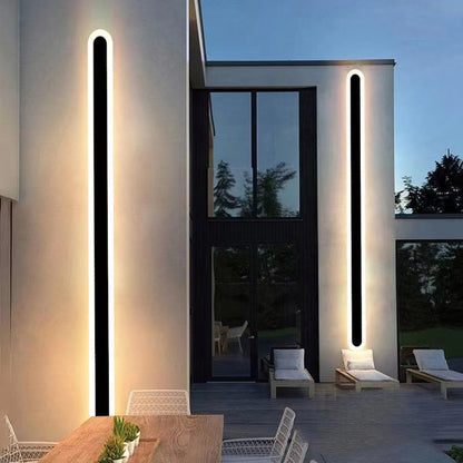 Lineær oval LED-udendørs væglampe - Lumzi