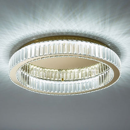 Rund plafond i krystal, art deco - Lumzi