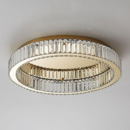 Rund plafond i krystal, art deco - Lumzi