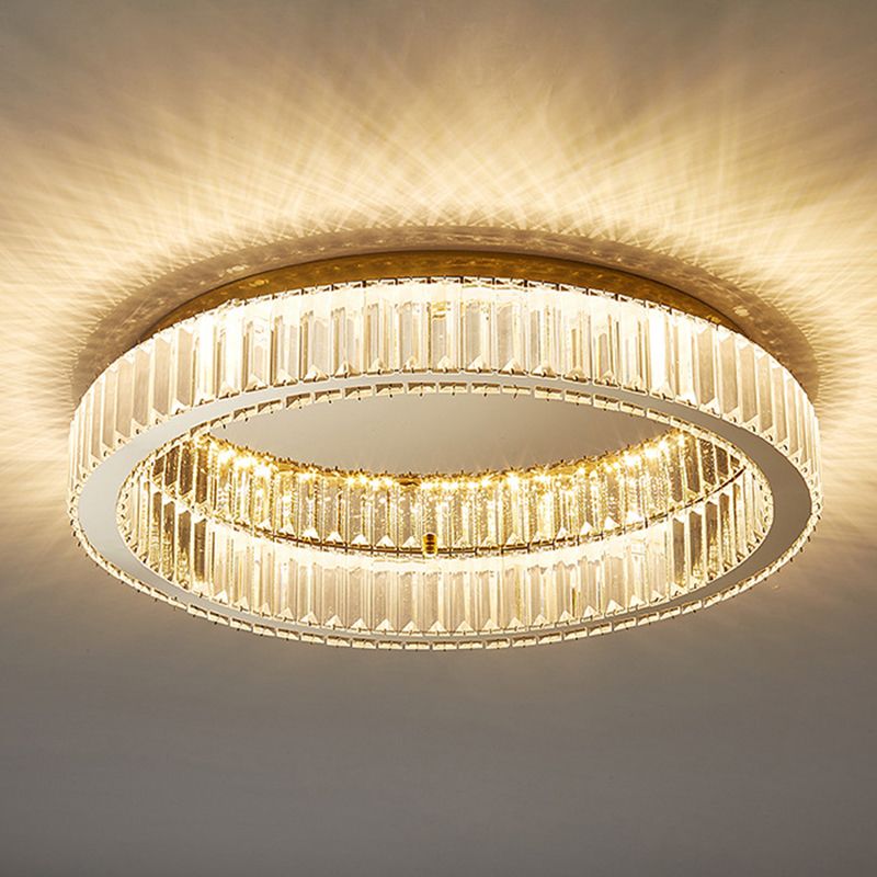 Rund plafond i krystal, art deco - Lumzi