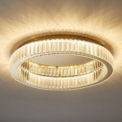Rund plafond i krystal, art deco - Lumzi