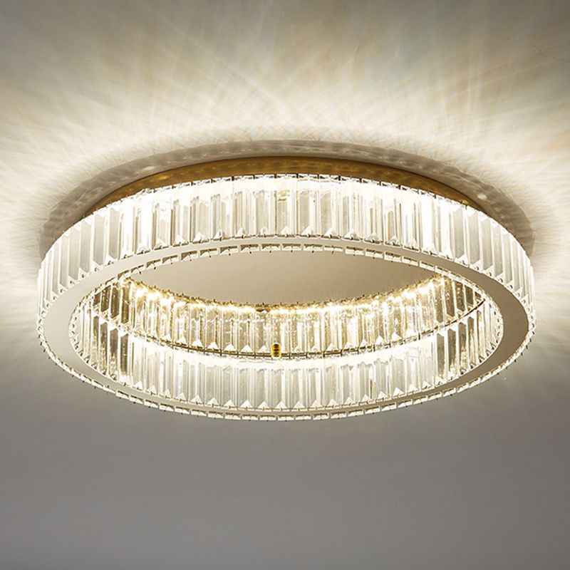 Rund plafond i krystal, art deco - Lumzi