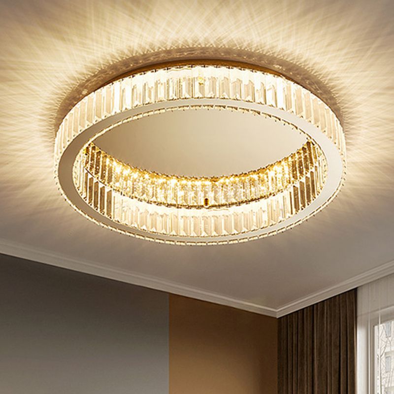 Rund plafond i krystal, art deco - Lumzi