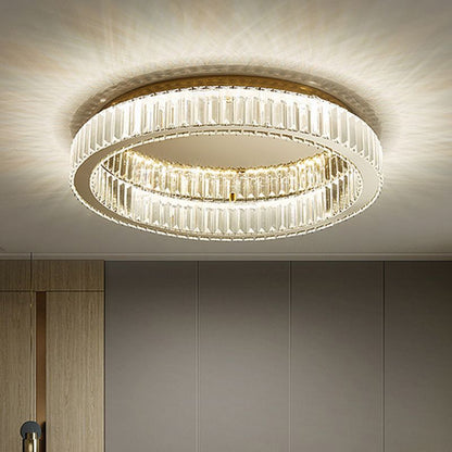Rund plafond i krystal, art deco - Lumzi