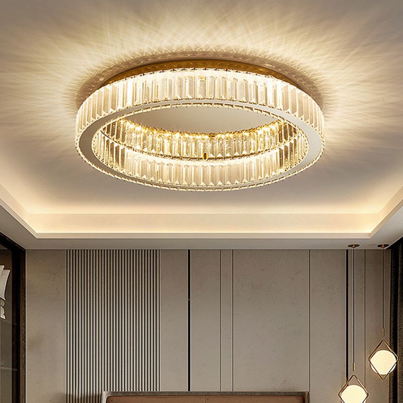 Rund plafond i krystal, art deco - Lumzi