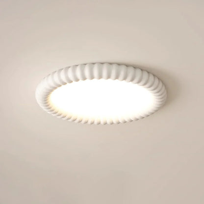 Moderne loftlampe med LED og dekorativ bølgeramme