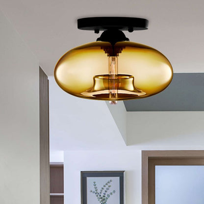 Plafond i farvet glas, art deco - Lumzi