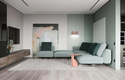 Bueformet LED-væglampe i moderne design