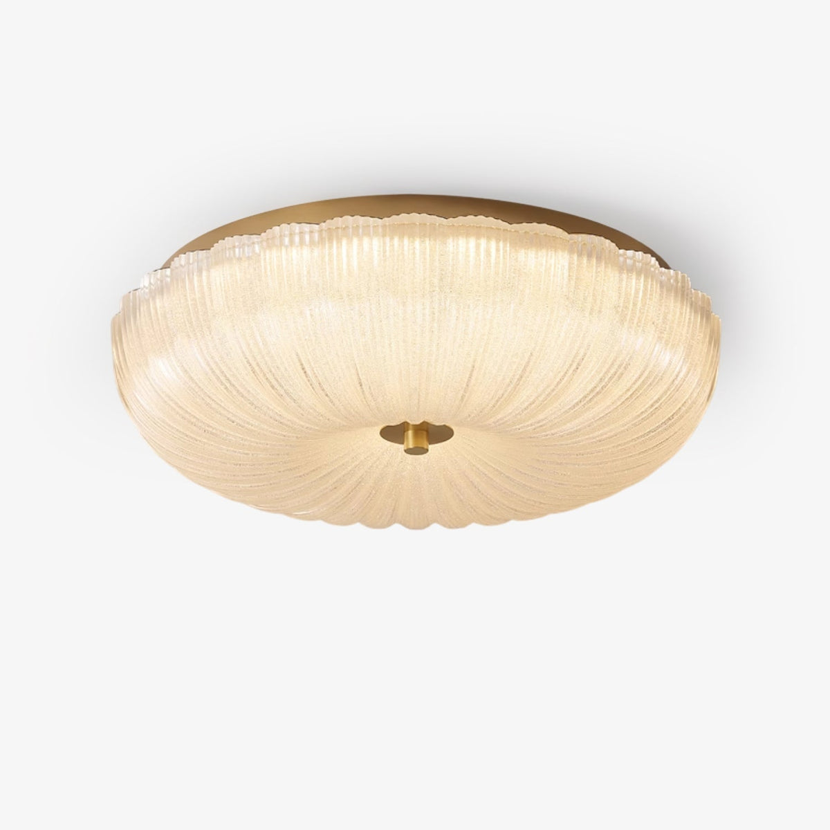 Plafond i riflet glas med bølget kant - Lumzi