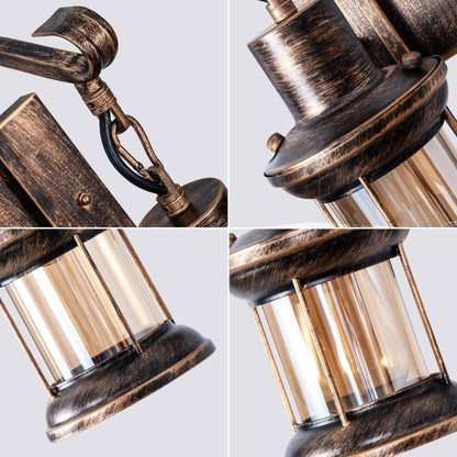 Væglampe med lanterne i metal og glas - Lumzi