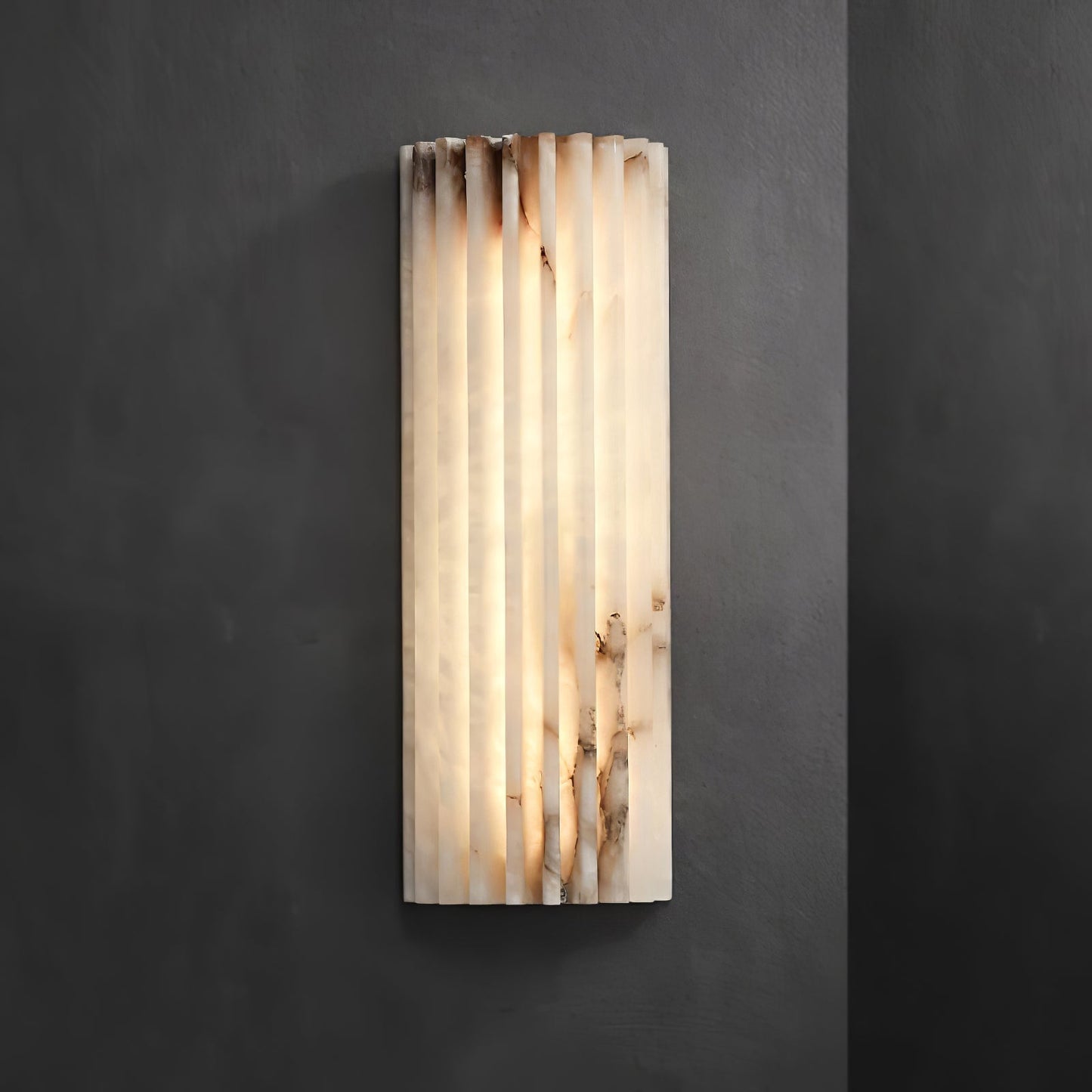 Fluted Alabast Væglampe - Lumzi
