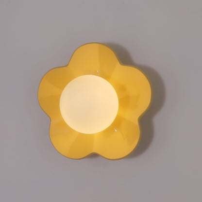 Blomstervæglampe med opalglasglobe - Lumzi