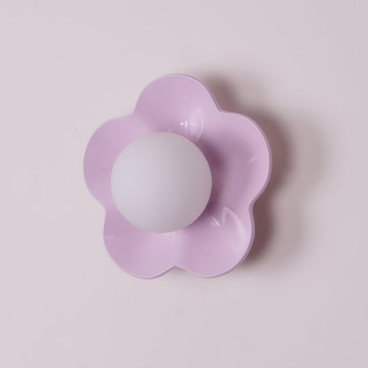 Blomstervæglampe med opalglasglobe - Lumzi