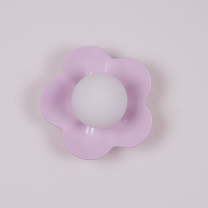 Blomstervæglampe med opalglasglobe - Lumzi