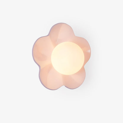 Blomstervæglampe med opalglasglobe - Lumzi