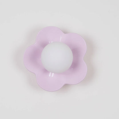 Blomstervæglampe med opalglasglobe - Lumzi