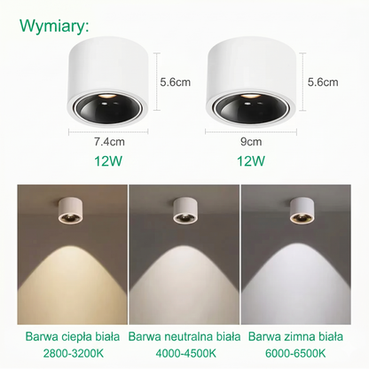 Moderne LED-spot til påbygning – regulerbar, retningsbestemt belysning