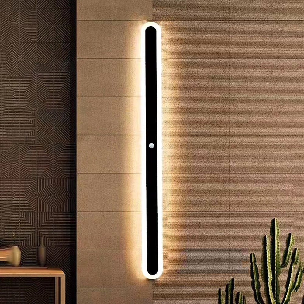 Lineær oval LED-udendørs væglampe - Lumzi