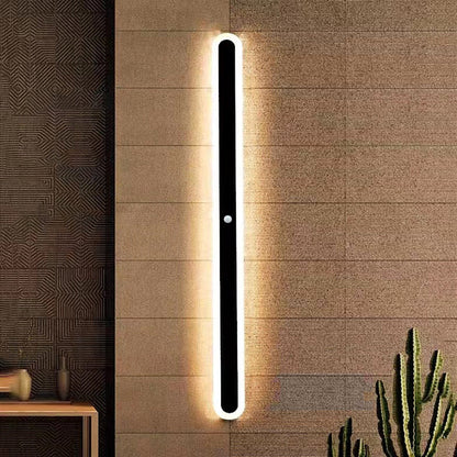 Lineær oval LED-udendørs væglampe - Lumzi