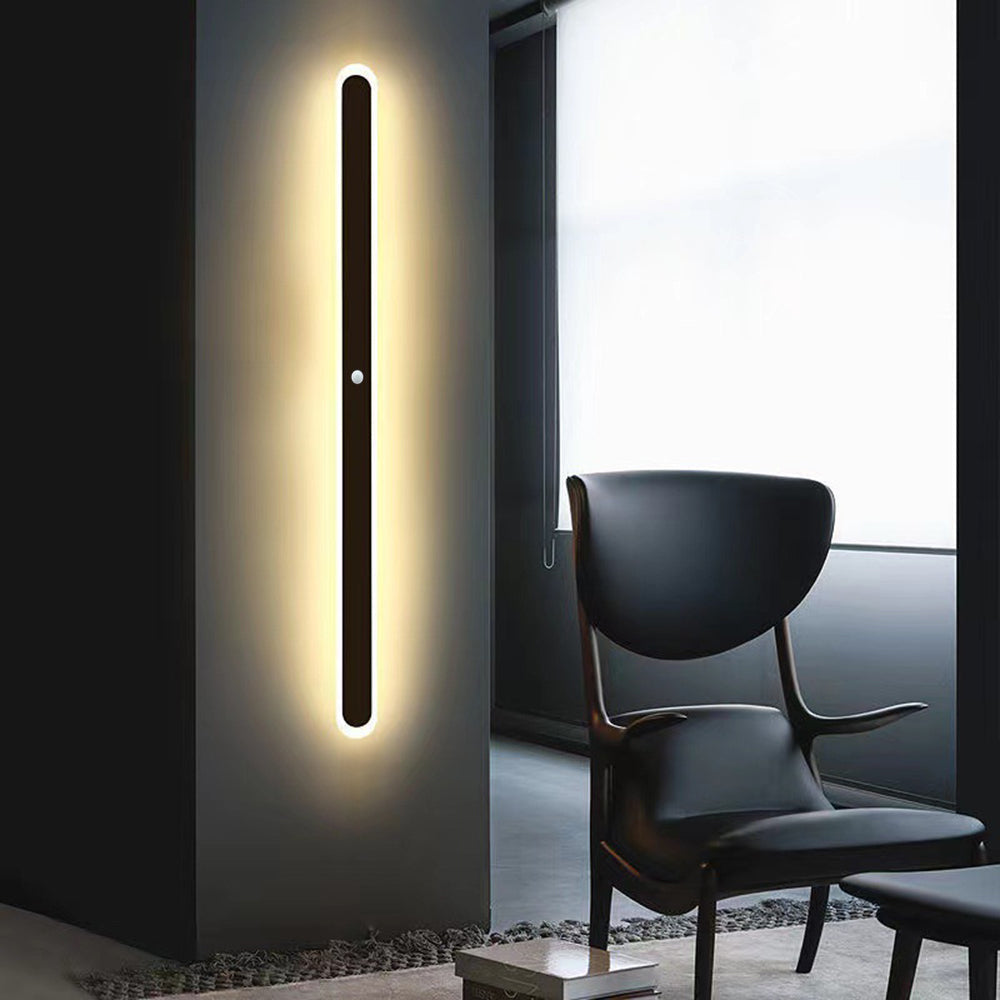 Lineær oval LED-udendørs væglampe - Lumzi