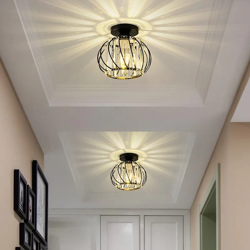 Plafond i metal med krystal - Lumzi