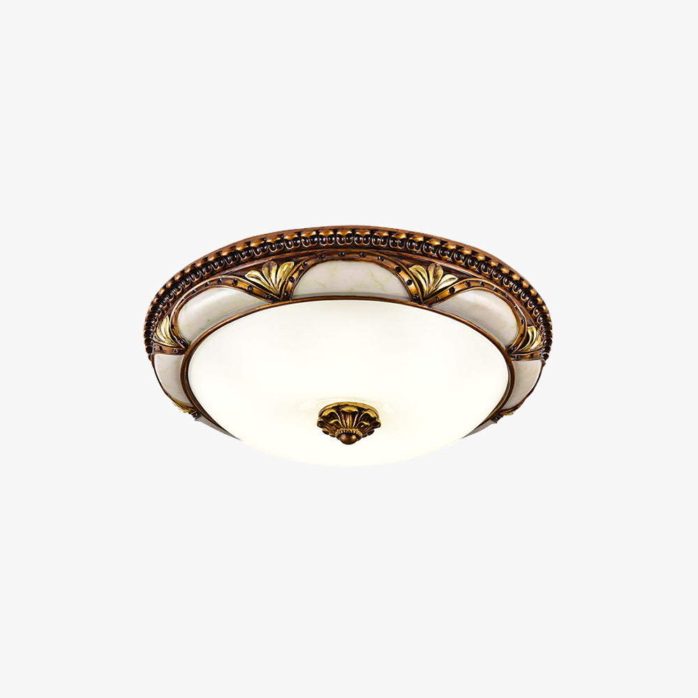Plafond i resin og glas, antik messing - Lumzi