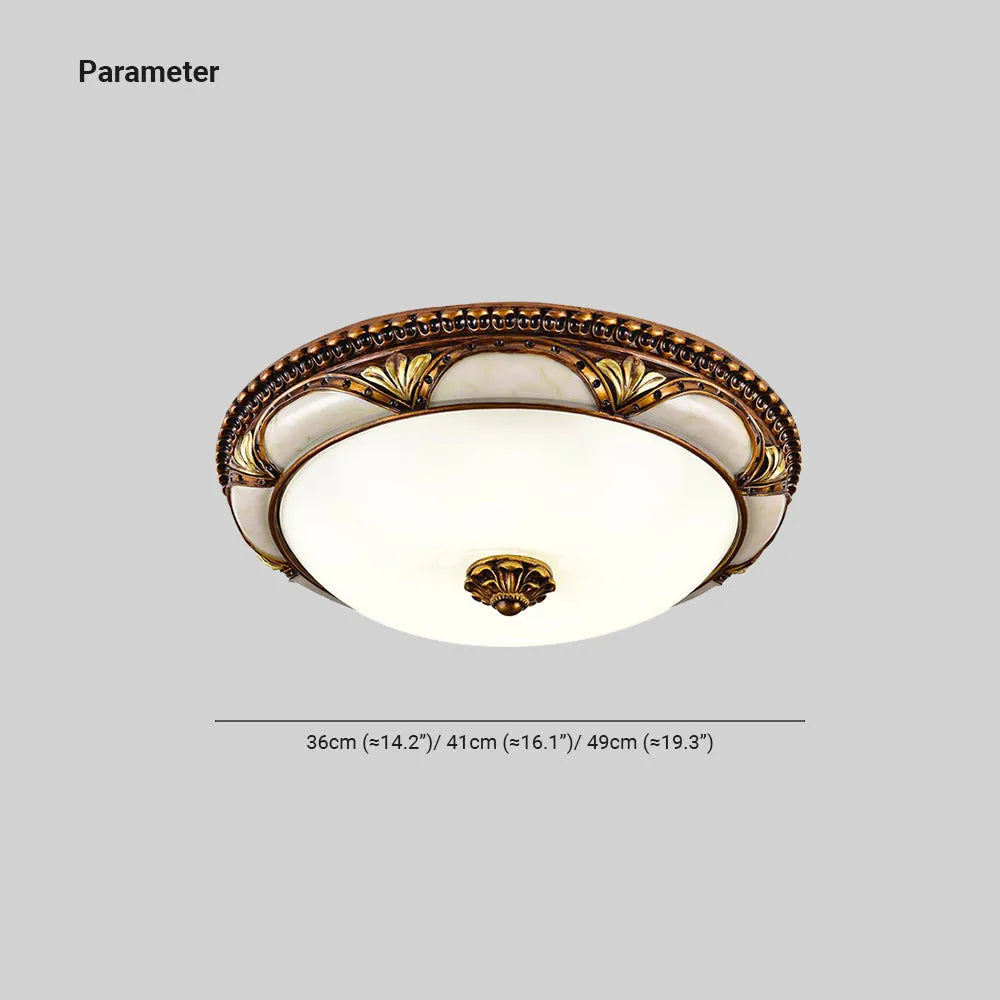Plafond i resin og glas, antik messing - Lumzi