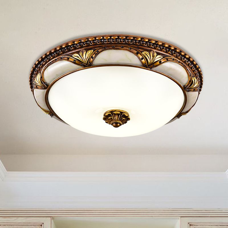 Plafond i resin og glas, antik messing - Lumzi