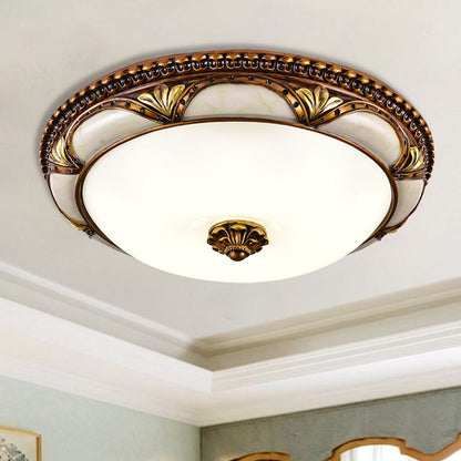 Plafond i resin og glas, antik messing - Lumzi