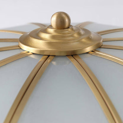 Plafond i messing med matteret glas - Lumzi