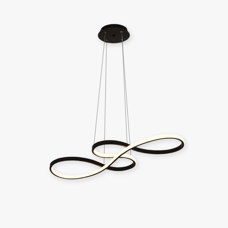 Skulpturel pendel med LED-sløjfer - Lumzi