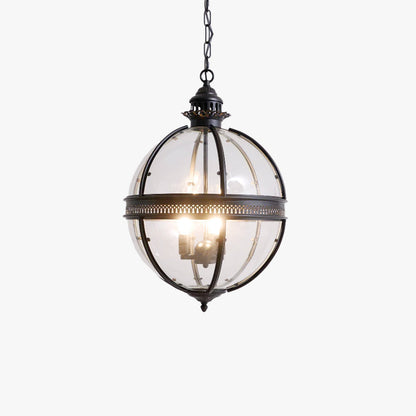 Pendel med glaskugle i vintagestil, 3 lys - Lumzi