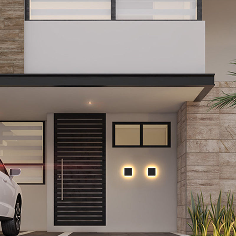 Minimalistisk LED-udendørsvæglampe, disc - Lumzi