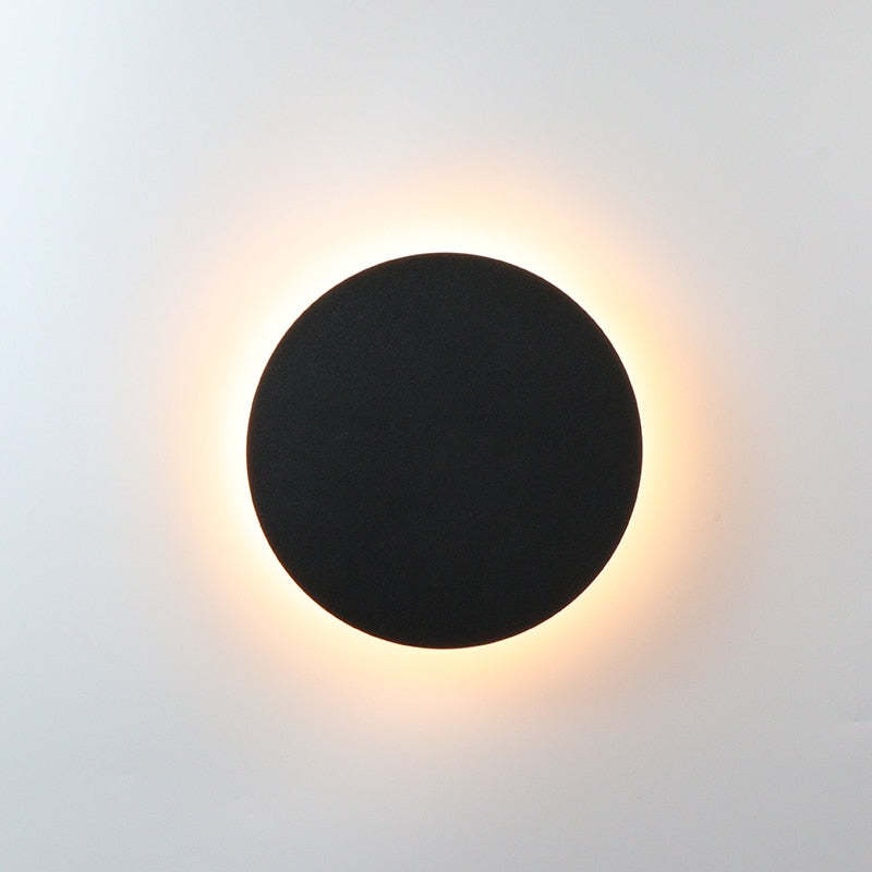 Minimalistisk LED-udendørsvæglampe, disc - Lumzi