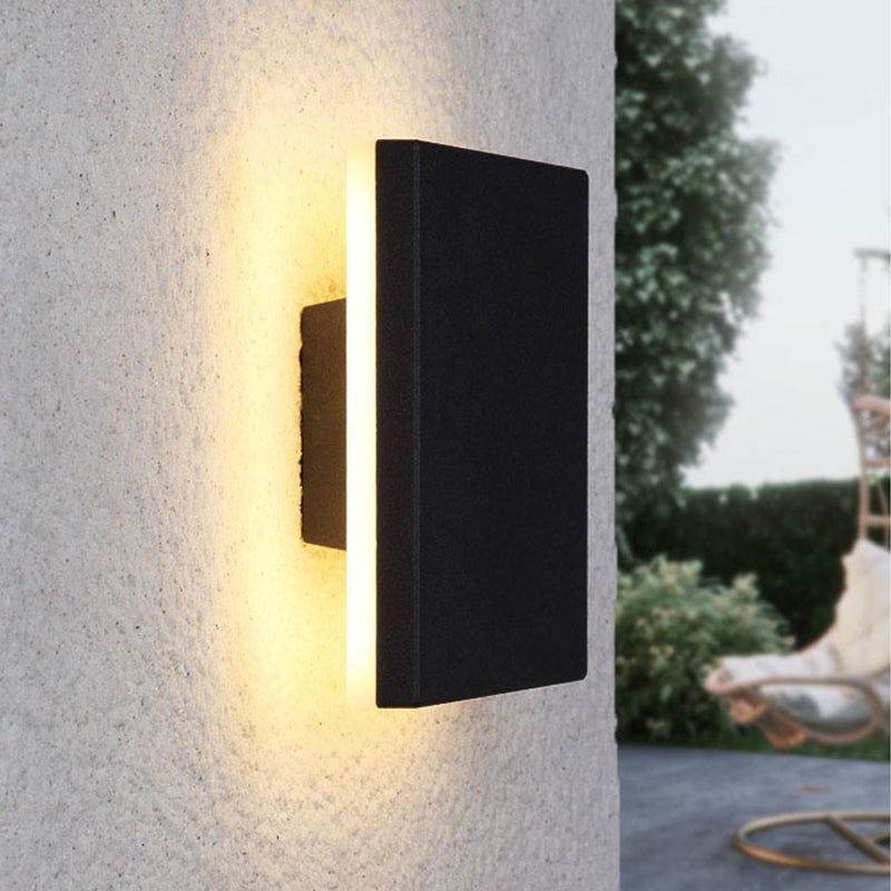 Minimalistisk LED-udendørsvæglampe, disc - Lumzi