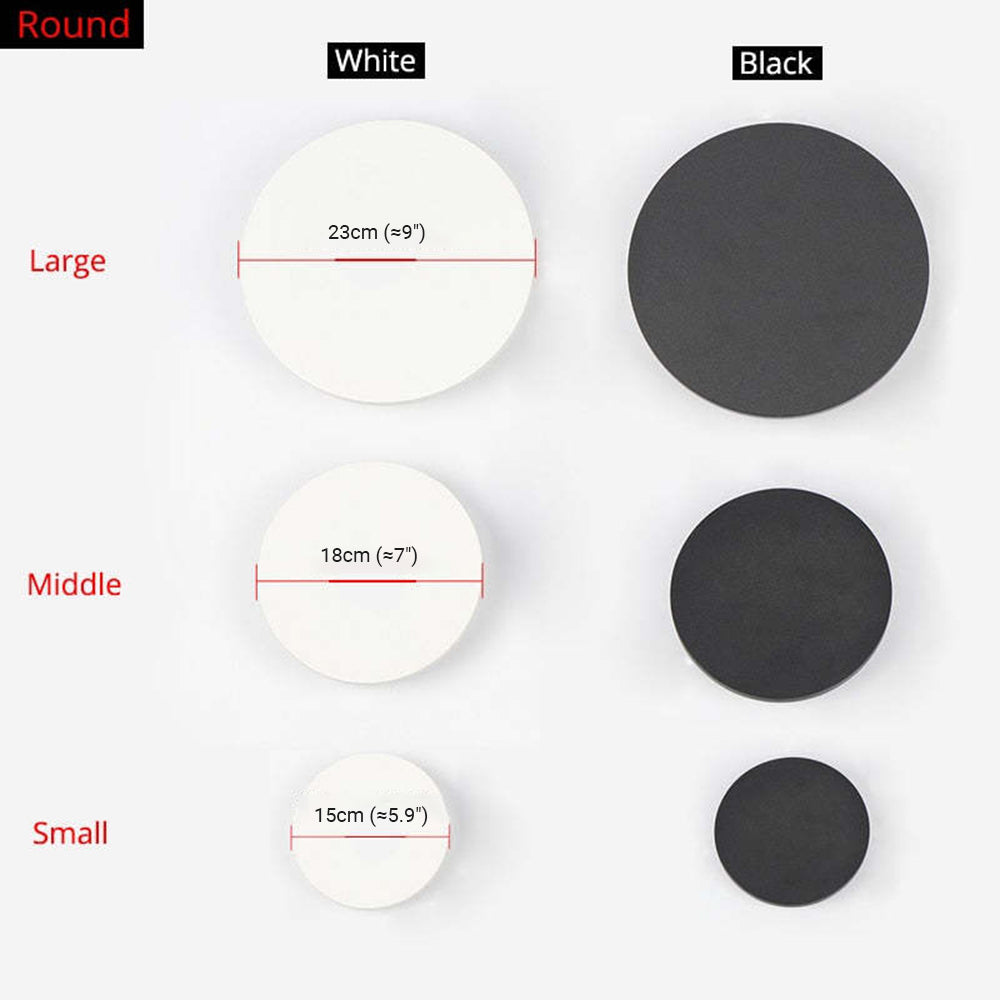 Minimalistisk LED-udendørsvæglampe, disc - Lumzi
