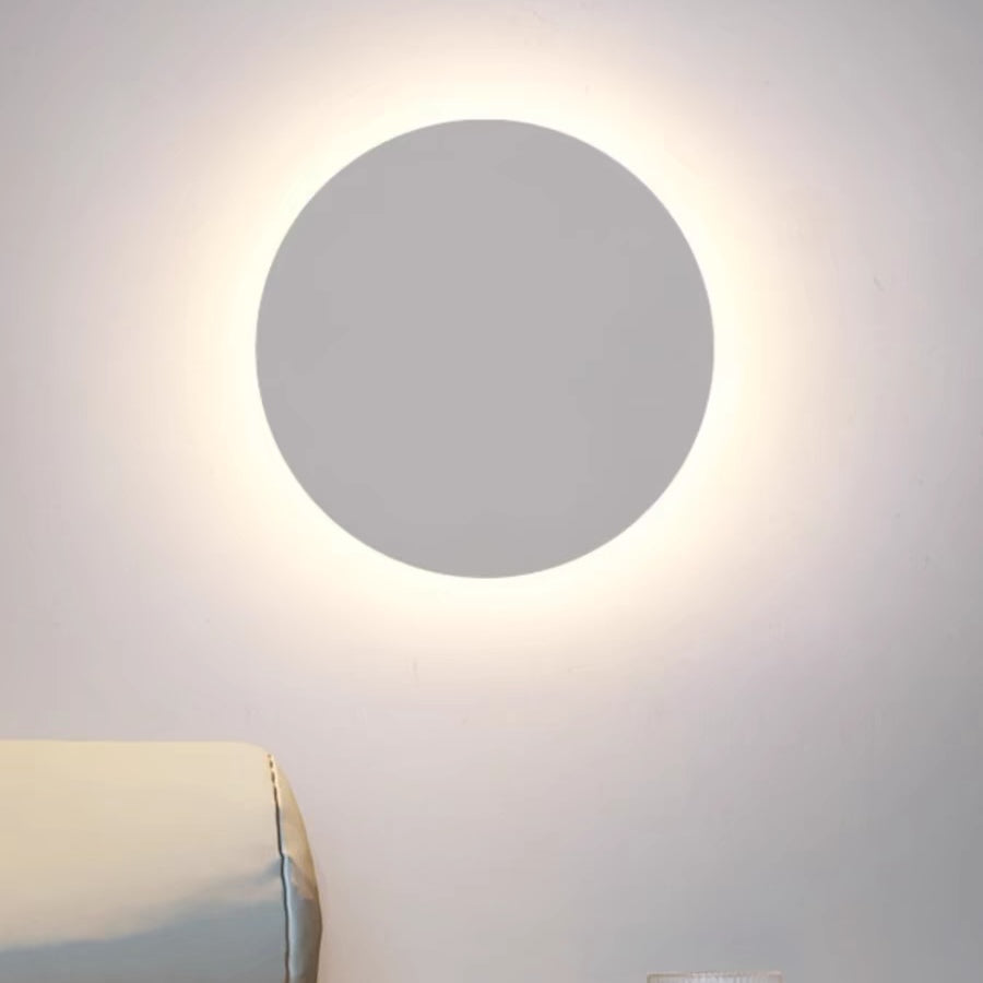 Minimalistisk LED-udendørsvæglampe, disc - Lumzi