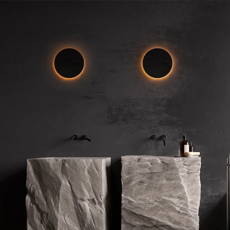Minimalistisk LED-udendørsvæglampe, disc - Lumzi
