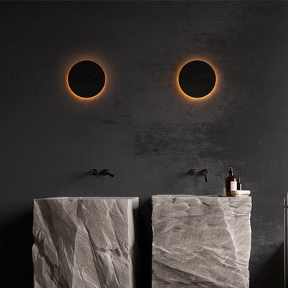 Minimalistisk LED-udendørsvæglampe, disc - Lumzi