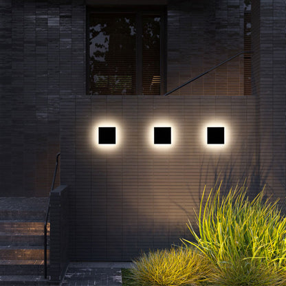 Minimalistisk LED-udendørsvæglampe, disc - Lumzi