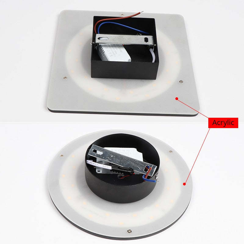 Minimalistisk LED-udendørsvæglampe, disc - Lumzi