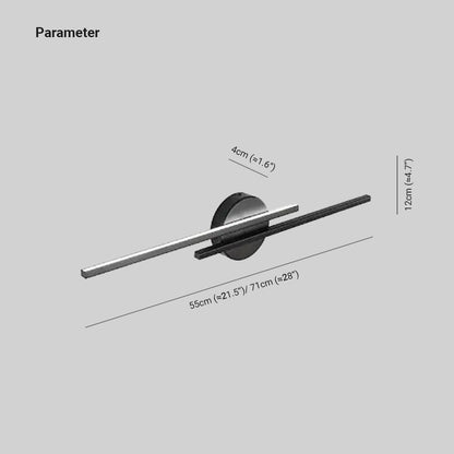 Væglampe med to lysbjælker, minimalistisk - Lumzi