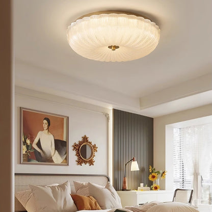 Plafond i riflet glas med bølget kant - Lumzi