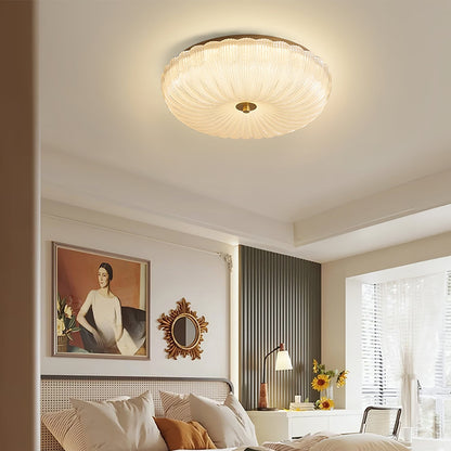 Plafond i riflet glas med bølget kant - Lumzi