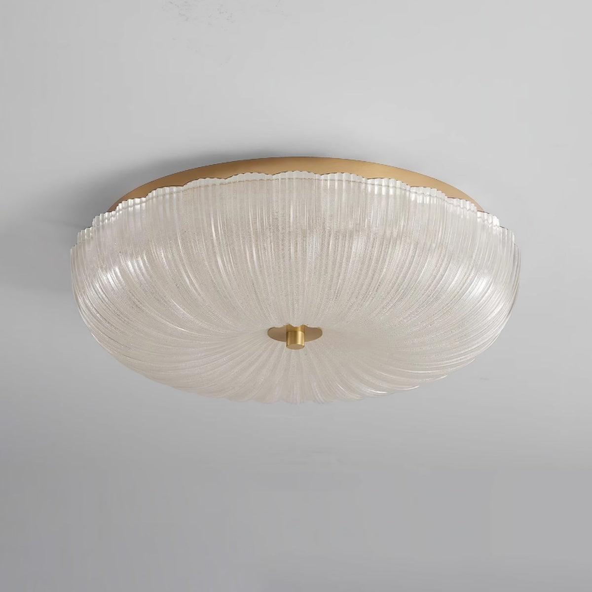 Plafond i riflet glas med bølget kant - Lumzi