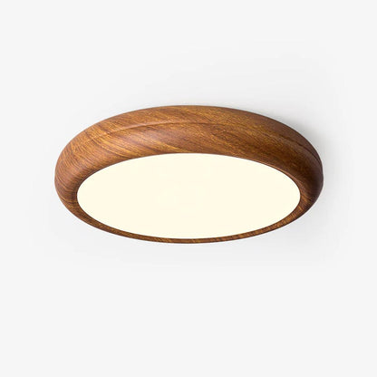 Rund plafond i træ-look - Lumzi