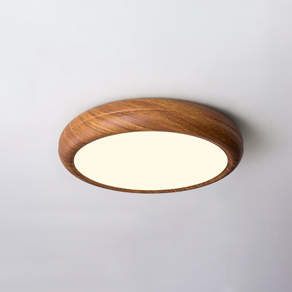 Rund plafond i træ-look - Lumzi
