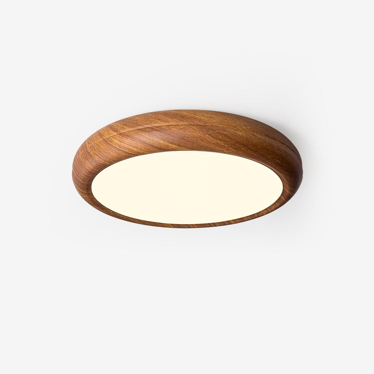 Rund plafond i træ-look - Lumzi
